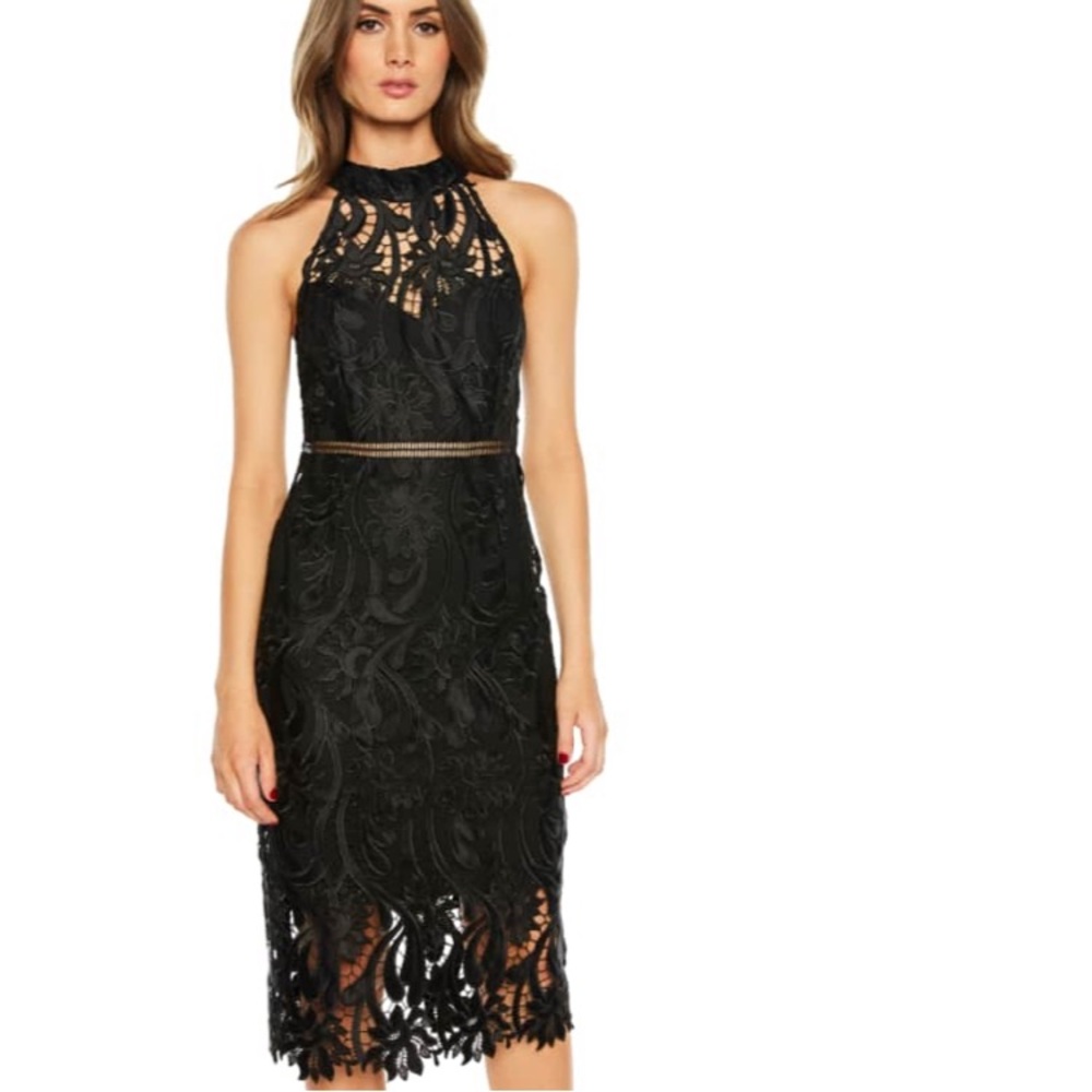 Bardot Isa lace halter dress